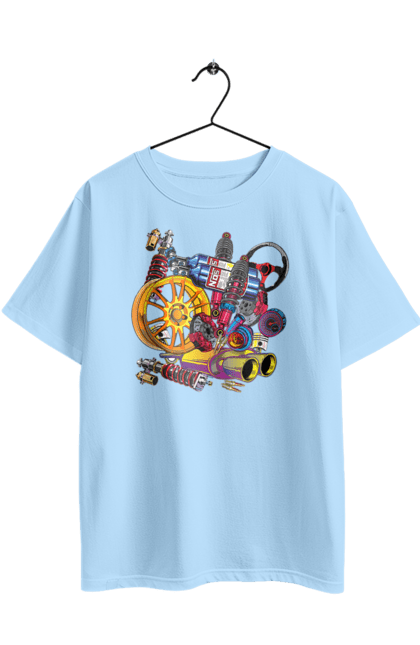 Футболка оверсайз с принтом Carparts. Car, carparts, drive, drug, race. 2070702