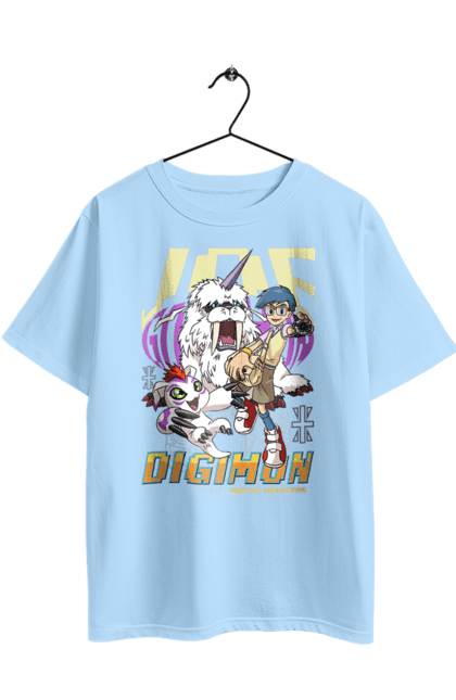 Oversized t-shirt with prints Digimon Jou Kido. Anime, bandai, digimon, digital monsters, jou kido, manga, media franchise, virtual pets. 2070702