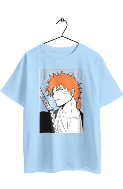 Футболка оверсайз з принтом "Бліч Куросакі Ічіґо". Anime, bleach, ichigo kurosaki, manga, аніме, бліч, ічіго, куросакі ічіґо, манга. 2070702