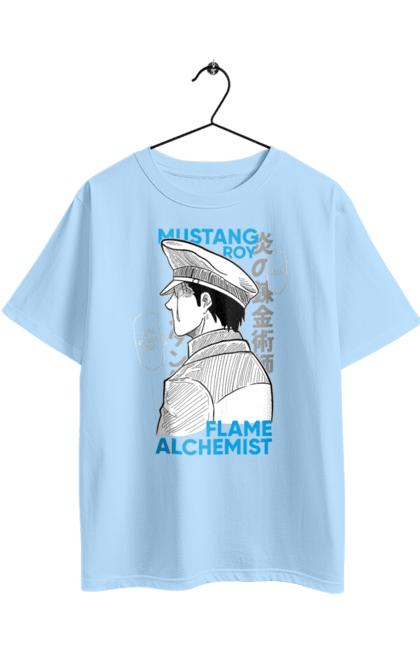 Футболка оверсайз з принтом "Сталевий Алхімік Рой Мустанг". Fullmetal alchemist, roy mustang, аніме, комедія, манга, ранобе, рой мустанг, сталевий алхімік, стімпанк. 2070702