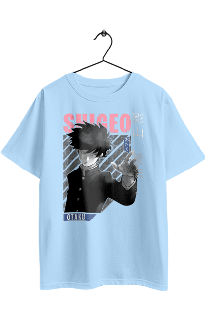 Футболка оверсайз з принтом "Mob Psycho 100". Anime, manga, mob psycho 100, shigeo kageyama, аніме, манга, моб, моб-вар ят 100, сігео кагеяма, шіґео каґеяма. 2070702