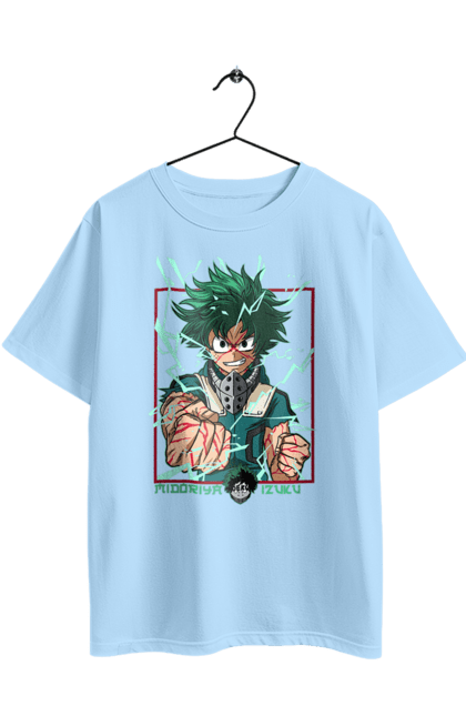 Футболка оверсайз с принтом Моя геройская академия Мидория. Izuku, midoriya, my hero academia, аниме, манга, мидория, моя геройская академия. 2070702