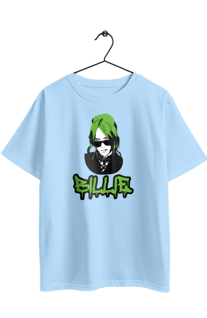 Oversized t-shirt with prints Billie Eilish. Activist, animals, billie eilish, misukant, right, singer. 2070702