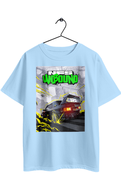 Oversized t-shirt with prints Need for Speed Unbound. Heat, need, need for speed, nfs, speed, unbound. 2070702