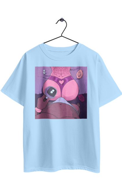 Футболка оверсайз з принтом "Ранкова Кава З Жопкою". Гола, жопа, кава, труси. 2070702