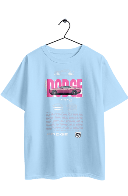 Oversized t-shirt with prints Dodge. Automobile, car, challenger, chrysler, dodge, race. 2070702