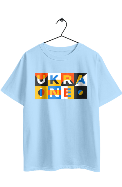 Oversized t-shirt with prints Ukraine. Symbol of ukraine, ukraine, ukrainian inscription, ukrainian text. 2070702