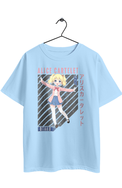 Oversized t-shirt with prints Kiniro Mosaic Alice Cartelet. Alice, alice cartelet, anime, gold mosaic, kiniro mosaic, kinmoza, manga. 2070702