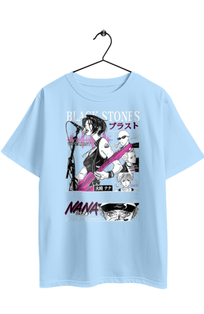 Футболка оверсайз с принтом Nana Нана Осаки. Black stones, nana, nana osaki, аниме, бласт, манга, музыка, музыкальная группа, нана осаки, певица. 2070702