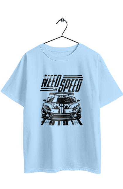 Oversized t-shirt with prints Жага швидкості. Cars, computer games, games, racing, simulators, speed, video games. 2070702