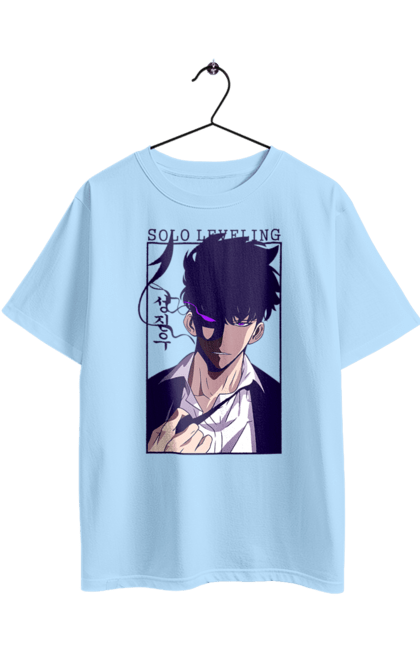 Oversized t-shirt with prints Solo Leveling. Anime, manga, solo leveling, sung jinwoo. 2070702