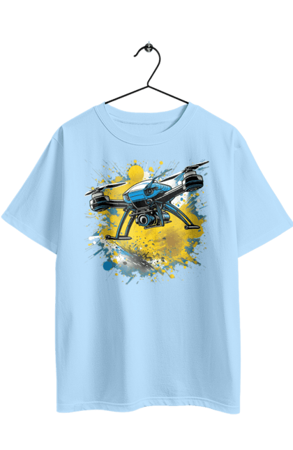 Футболка оверсайз з принтом "Дрон". Дрон, зсу, символ україни, україна, фпв дрон. 2070702