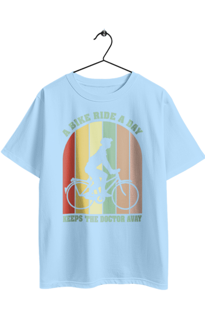 Oversized t-shirt with prints Bike ride. Bike, bike ride, bike ride, burn, healthy lifestyle. 2070702