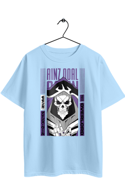 Футболка оверсайз с принтом Повелитель Момонга. Momonga, overlord, аниме, момонга, повелитель, сериал, смотритель стражей. 2070702