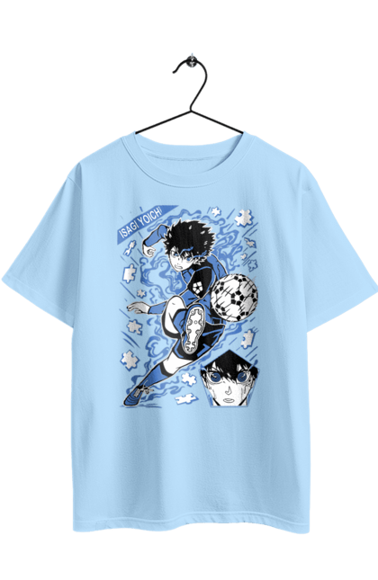 Oversized t-shirt with prints Blue Lock Isagi Yoichi. Anime, blue lock, blue prison, manga, sport, sports anime, yoichi isagi. 2070702