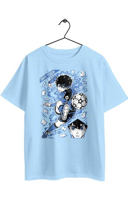 Oversized t-shirt with prints Blue Lock Isagi Yoichi. Anime, blue lock, blue prison, manga, sport, sports anime, yoichi isagi. 2070702