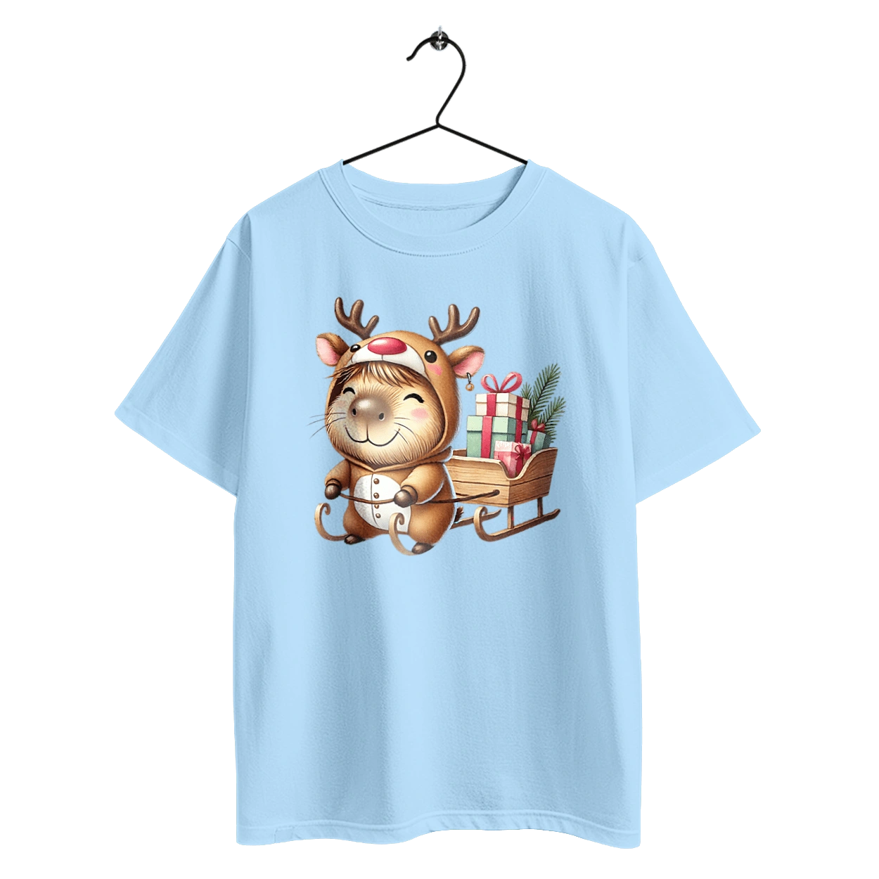 Рождественская капибара с подарком