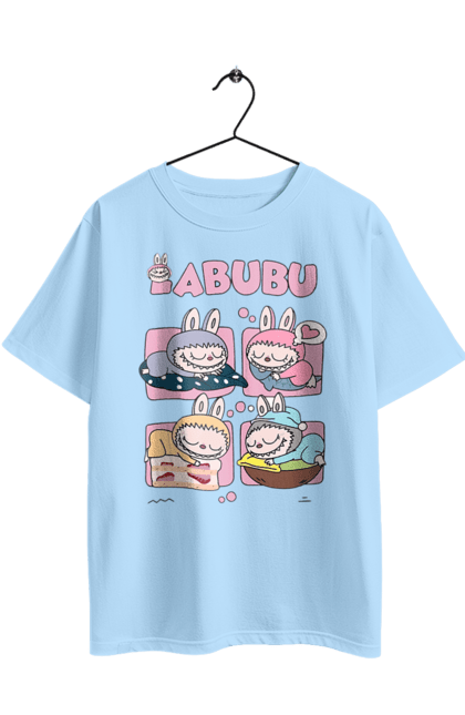 Футболка оверсайз з принтом "Сон Labubu". Labubu, weird cute, іграшки, лабубу. 2070702