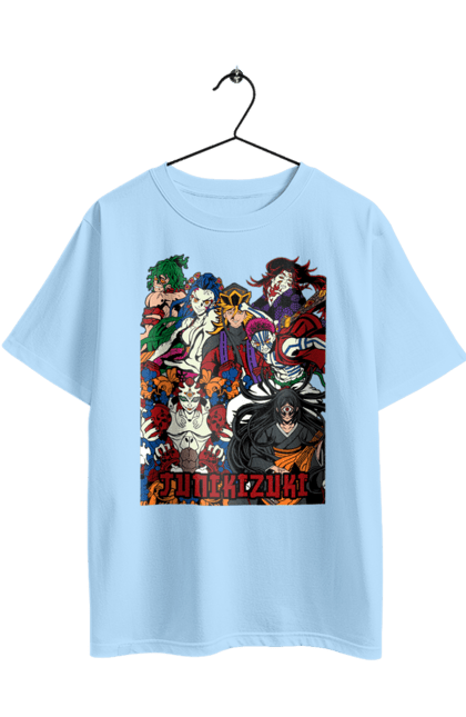 Футболка оверсайз з принтом "Винищувач Демонів". Demon slayer, kimetsu no yaiba, kokushibo, аніме, винищувач демонів, вища луна, дванадцять лун, демон, кокушибо, манга. 2070702