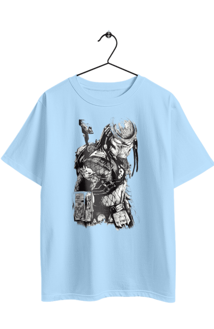 Футболка оверсайз з принтом "Хижак". Predator, бойовик, інопланетянин, кіно, прибулець, фільм. 2070702