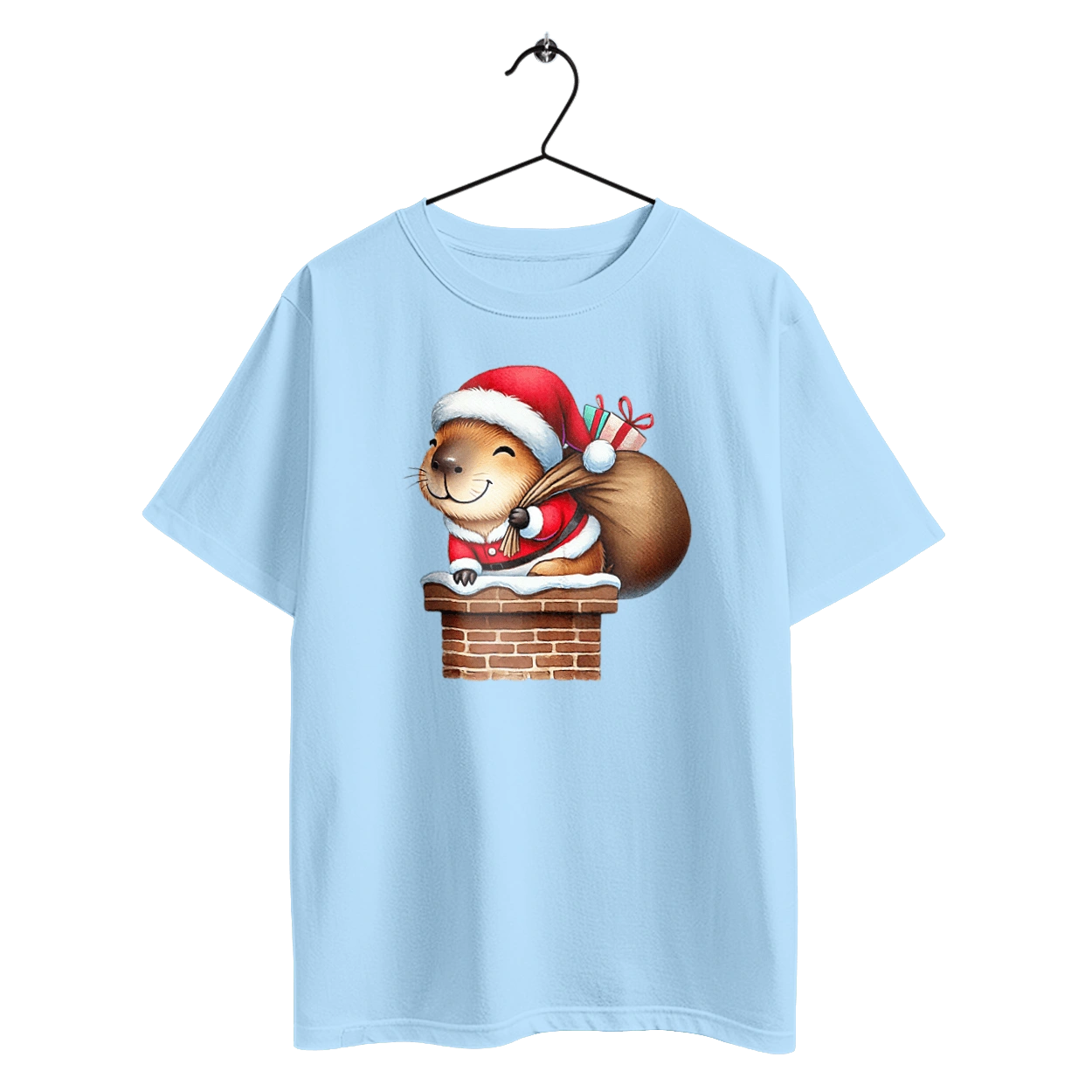 Christmas Capybara with a Gift