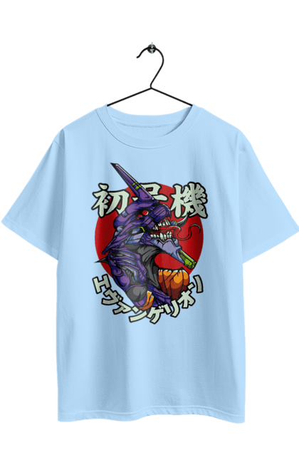 Футболка оверсайз з принтом "Євангеліон". Evangelion, neon genesis evangelion, аніме, єва 01, євангеліон, манга, синдзі, янгол. 2070702