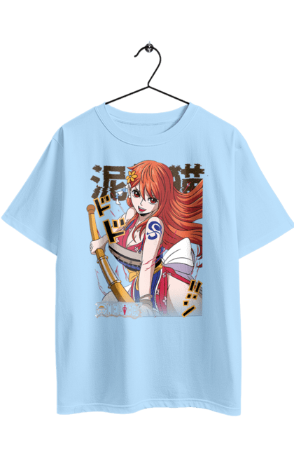 Футболка оверсайз з принтом "Ван Піс Намі". Cat burglar, nami, one piece, аніме, ван пис, ван піс, кішка-злодійка, манга, намі. 2070702