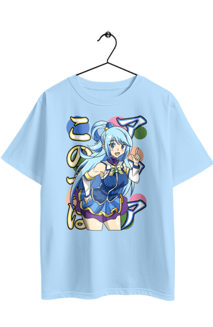 Oversized t-shirt with prints KonoSuba. Anime, aqua, konosuba, manga, novel. 2070702