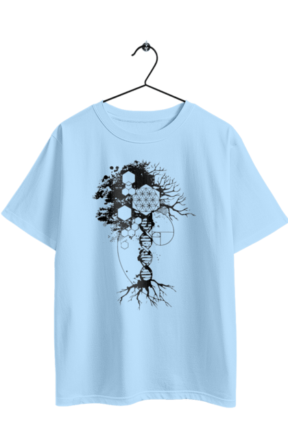 Oversized t-shirt with prints Tree of life. Divine essence, fibonacci number, flower of life, flower space, golden section, macromolecule, number of god, sacred geometry, seeds of life, tree of life. 2070702