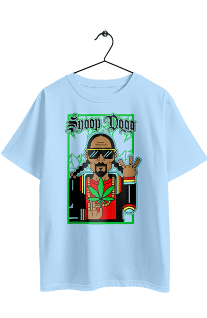 Oversized t-shirt with prints Snoop Dogg. Actor, musician, producer, rapper, snoop dogg. 2070702