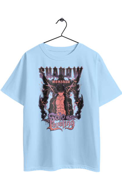 Oversized t-shirt with prints Solo Leveling. Anime, manga, solo leveling, sung jinwoo. 2070702