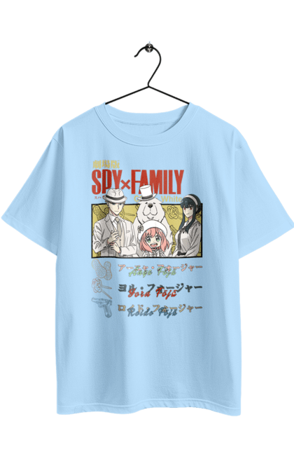 Oversized t-shirt with prints Spy x Family. Anime, anya, loid, manga, spy x family, yor. 2070702