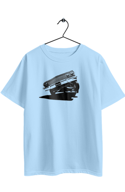 Oversized t-shirt with prints Car. Car, chevrolet, classic, impala, lowrider. 2070702
