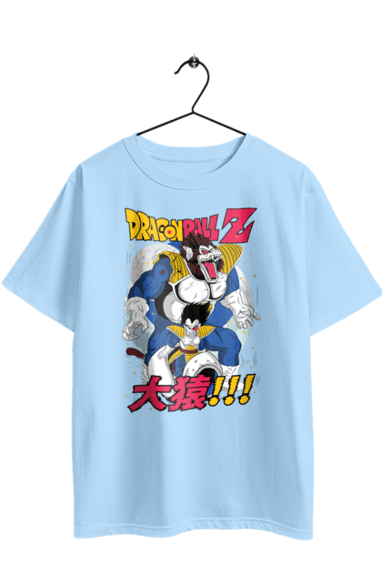 Oversized t-shirt with prints Dragon Ball Vegeta. Anime, dragon ball, goku, manga, tv series, vegeta. 2070702