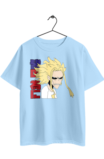 Футболка оверсайз з принтом "Моя академія героїв Всемогутній". All might, my hero academia, yagi toshinori, академія юей, аніме, всемогутній, манга, моя геройська академія, один за всіх, тошинорі ягі. 2070702