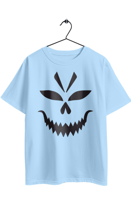 Oversized t-shirt with prints Halloween pumpkin face. Costume, halloween, holiday, october, october 31, pumpkin, scary, sweets, trick or treat. 2070702