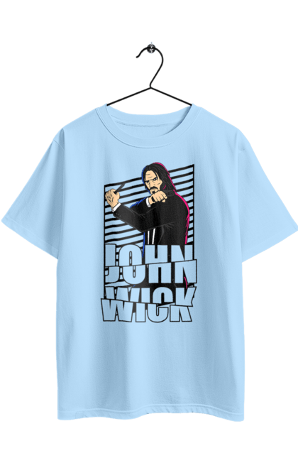 Футболка оверсайз з принтом "Джон Уік". John wick, keanu reeves, бойовик, джон вік, джон уік, кіану рівз, кілер, кіно, фільм. 2070702
