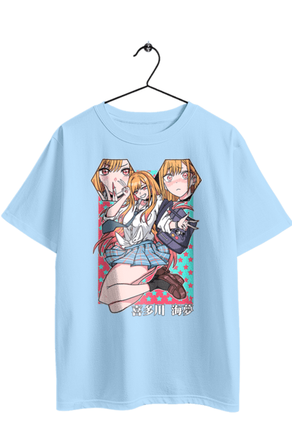 Футболка оверсайз з принтом "Ця фарфорова лялечка закохалася". Anime, manga, marin kitagawa, my dress-up darling, аніме, манга, марін, марін кітагава, фарфорова лялечка. 2070702