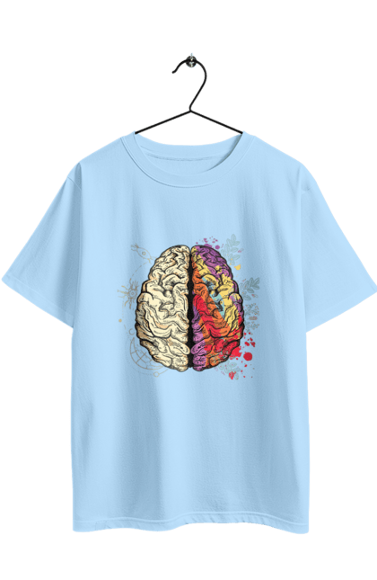 Oversized t-shirt with prints Creativity and logic. Botan, color, creativity, designer, geek, it specialist, maths, oh you, painter, paints, pi, programmer, science, technical, techno. 2070702