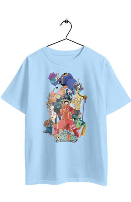 Футболка оверсайз з принтом "Ван Піс Луффі". Luffy, one piece, аніме, ван піс, великий куш, луффі, манга, монки де луффі, пірати. 2070702