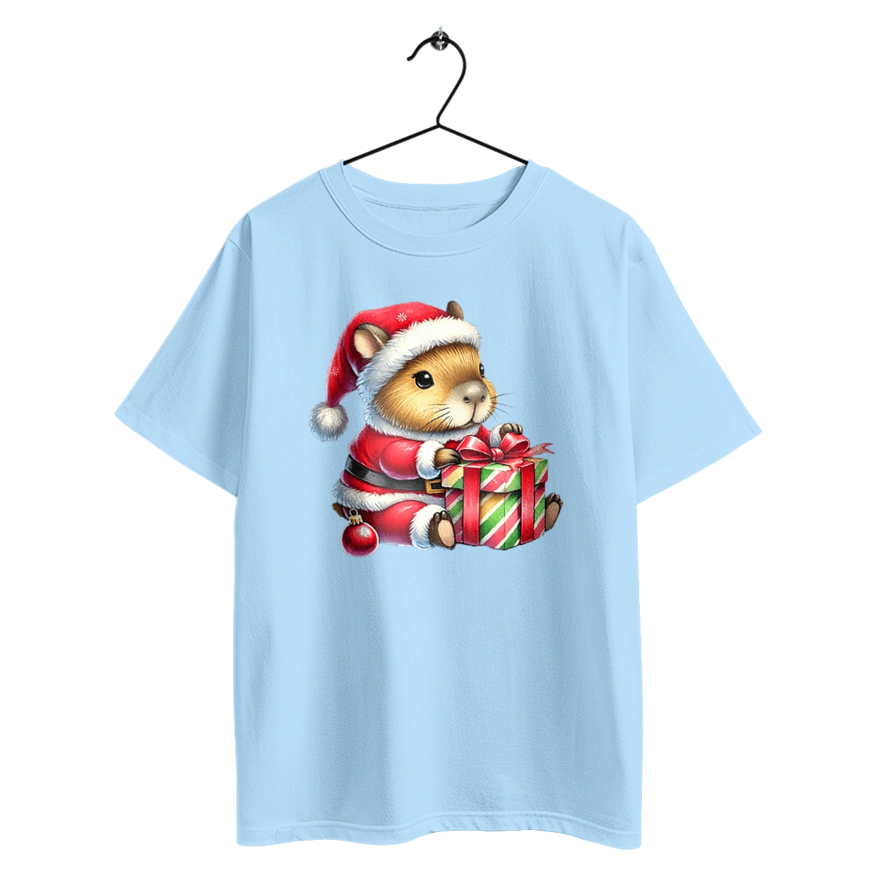 Christmas Capybara with a Gift