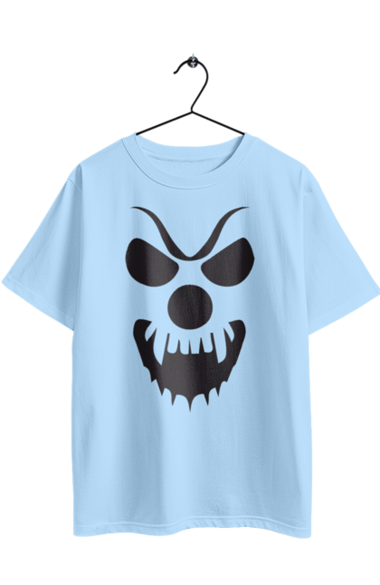 Oversized t-shirt with prints Halloween pumpkin face. Costume, halloween, holiday, october, october 31, pumpkin, scary, sweets, trick or treat. 2070702