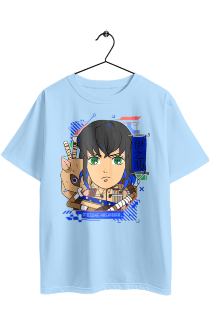 Футболка оверсайз з принтом "Винищувач Демонів Іноске". Demon slayer, inosuke, inosuke hashibira, kimetsu no yaiba, аніме, винищувач демонів, іноске, іноске хашибіра, манга. 2070702