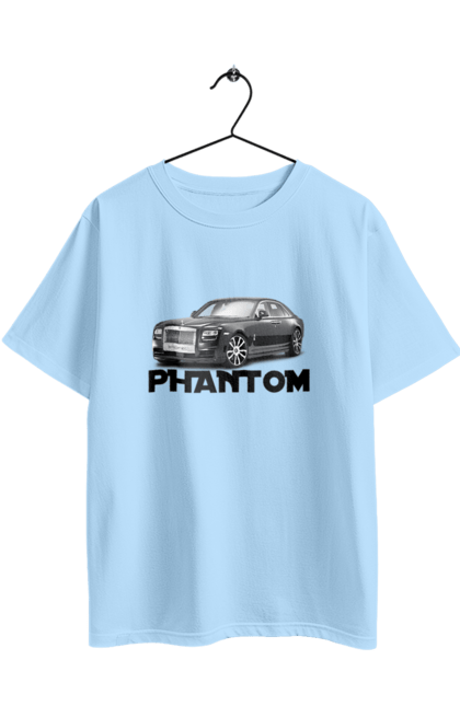 Футболка оверсайз с принтом Рнолс ройс. Auto, car, luxury class, phantom, rolls royce, sedan. 2070702