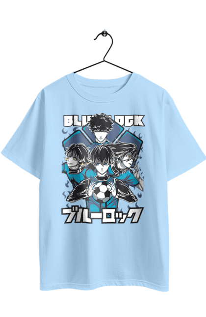 Oversized t-shirt with prints Blue Lock. Anime, blue lock, blue prison, manga, sport, sports anime. 2070702