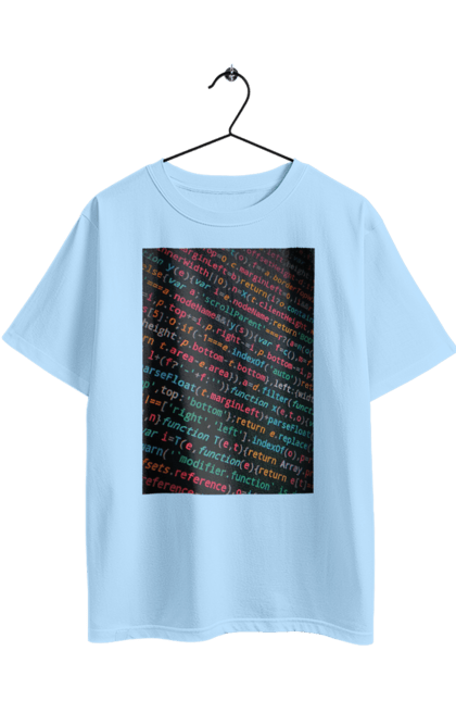 Футболка оверсайз з принтом "Код". Angular, c, css, html, it, javascript, jquery, php, python, react, svelt, vue, айтишник, айті, гумор, код, кодувати, прогер, програміст, програмісти, ти ж, ти ж програміст, тиж програміст. 2070702
