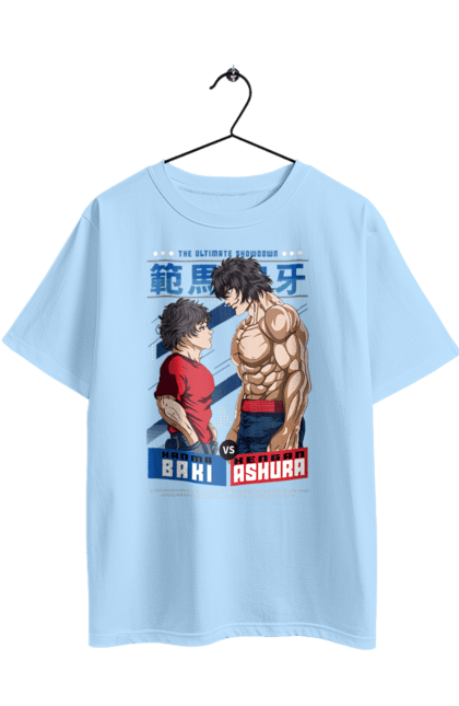 Футболка оверсайз з принтом "Боєць Баки". Anime, hanma baki, manga, аніме, боєць баки, бойові мистецтва, манга, серіал. 2070702