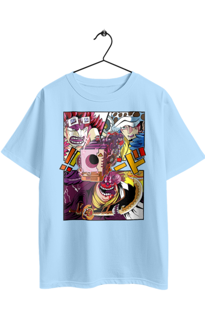 Футболка оверсайз з принтом "Шарлота, Трафальгар Ло та Юстасс Кід". Charlotte, eustass kid, one piece, trafalgar law, аніме, ван піс, манга, трафальгар ло, шарлота, юстасс кід. 2070702