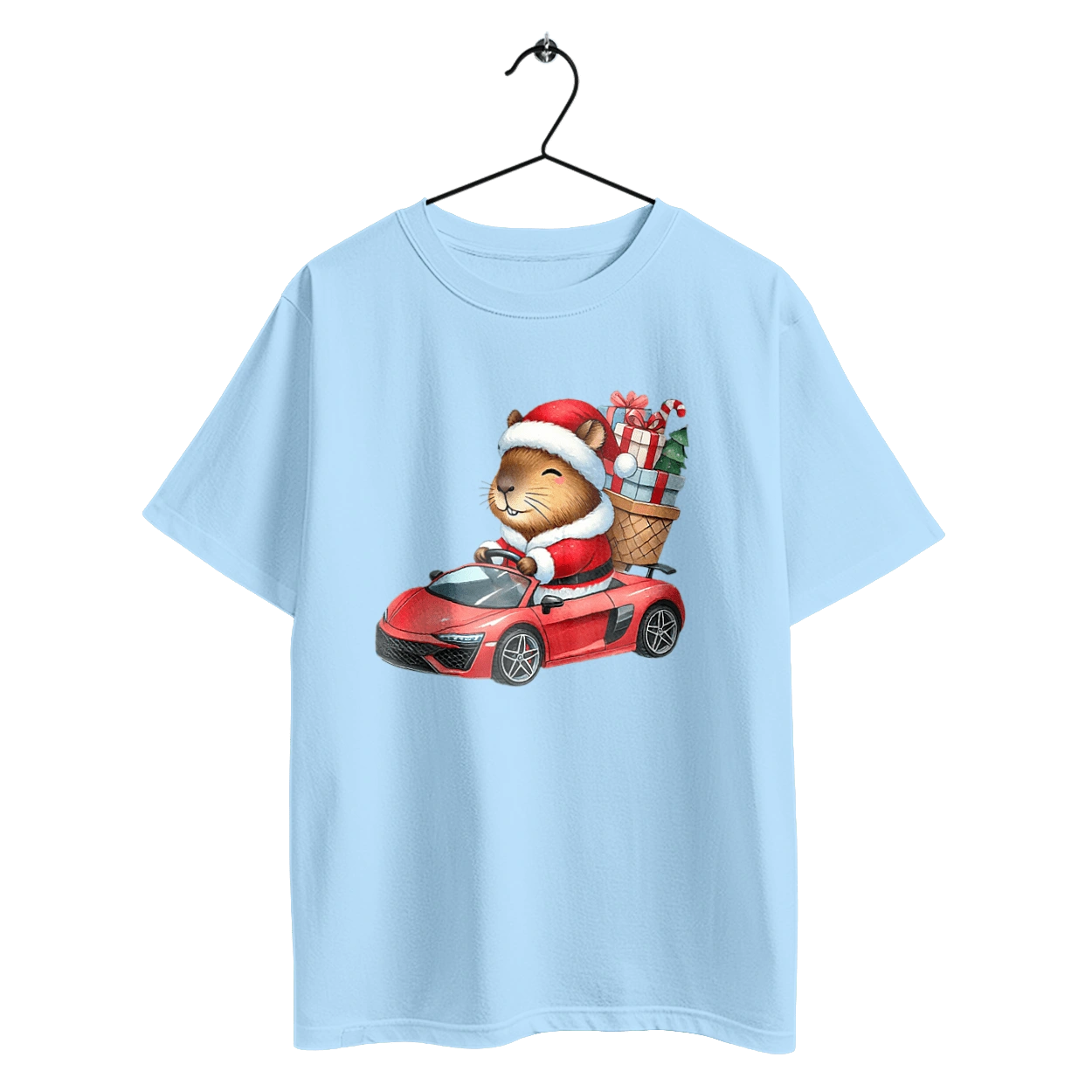 Christmas Capybara with a Gift