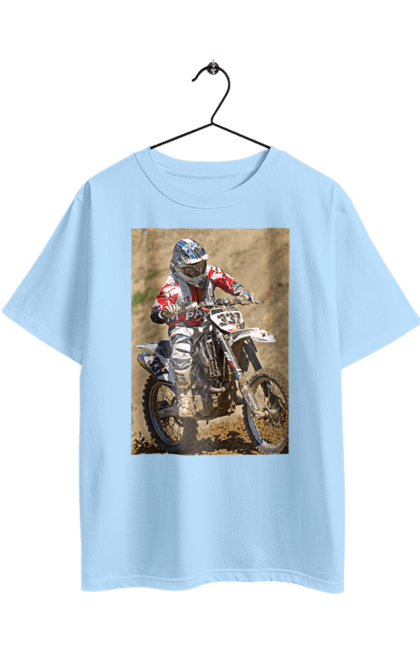 Футболка оверсайз з принтом "МОТОГОНЩИК". Мото, мотогонщик, мотоцикл, спорт, спортсмен. 2070702